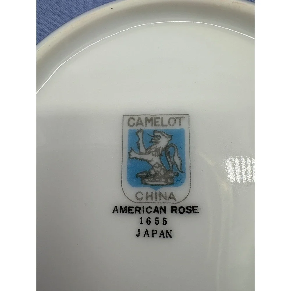 Vintage Camelot China American Rose 1655 Butter Pat Trinket Dish 3.5